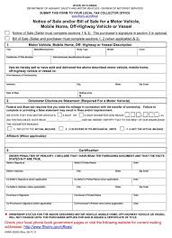 Download Florida Motor Vehicle Bill Of Sale Form For Free