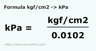 kilograms force square centimeter to