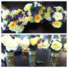 Violets come in many beautiful shades of purple, the color of devotion. 50th Anniversary Flower Arrangement Diy Diy Flowers Anniversary Flowers Flower Arrangements Simple Flower Centerpieces