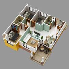 Living Room Interior House Map Design