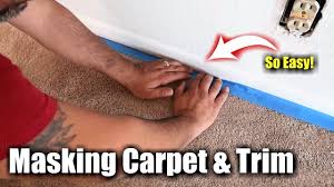 how to mask carpet with painters tape