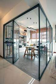 Thin Frame Foldable Glass Doors
