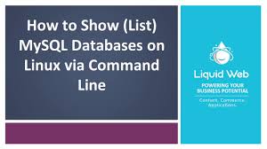 how to list mysql databases via command