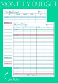 Blank Monthly Budget Worksheet Frugal Fanatic