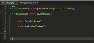 a simple mvc php codeigniter exle