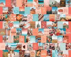 Teal Aesthetic Wall Collage Kit 4x6