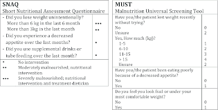 Short Nutritional Assessment Questionnaire Snaq And