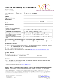 Individual Membership Application Form Template In Word And