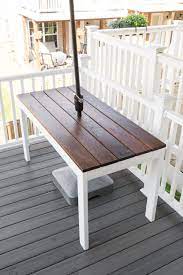 Slatted Outdoor Dining Table Build Diy