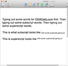 Subscript Text In Pages For Mac Os X