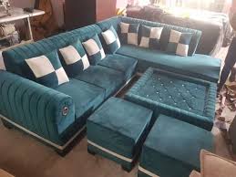 6 seater l shape sofa set without lounger