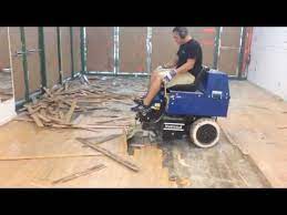 glued wood floor removal machine