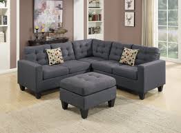 f6935 blue gray sectional sofa set by poundex