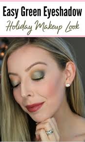 green eyeshadow holiday makeup look