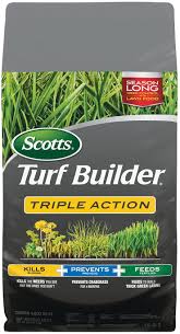 Because grass is the largest plant in your yard, and the one that receives the most abuse from weather, insects, drought and mold, it requires. Amazon Com Scotts 26003 Turf Builder Triple Action Kills Weeds Including Dandelions Clover Prevents Crabgrass 4 Months 4 000 Sq Ft Feeds Fertilizes To Build Thick Green Lawns Garden Outdoor
