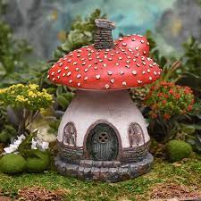 muscaria mushroom fairy garden house