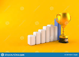Golden Trophy With Chart Stock Illustration Illustration Of