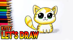 Download hoge kwaliteit kat tekening foto's voor commerciële projecten. Hoe Teken Je Een Schattig Kawaii Katje Tekenen Voor Beginners Youtube