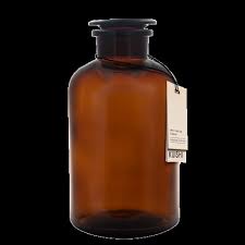 1000ml Amber Glass Apothecary Jars On