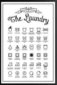 Customizable Laundry Symbols Print Personalize Guide To
