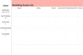 Wedding Guest List Template Singapore How To Make A Spreadsheet