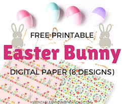 Fourteen free printable easter egg sets of various sizes to color, decorate and use for various crafts and fun easter activities. Free Printable Easter Bunny Digital Paper Printables And Inspirations