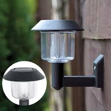 Bright Led Solar Powered Fence Gate Wall Lamp Post Light