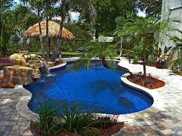 Beach Themed Backyard Pool