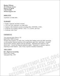 Resume For Bank Job Actuary Exampl Sample Teller Jobs Cover