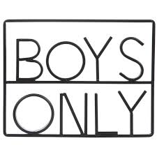 boys only metal wall decor hobby