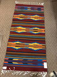 zapotec handwoven wool rug in a 30 x