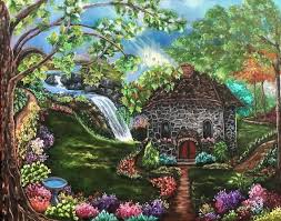 Fairy Cottage Giclee Whimsical Wall