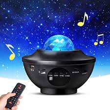 Amazon Com Night Light Projector With Remote Control Eicaus 2 In 1 Star Projector With Led Nebula Cloud Moving Ocean Wave Projector For Kid Baby Built In Music Speaker Voice Control Multifunctional Black Musical Instruments