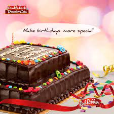 Red Ribbon S New Double Deck Dedication Cake Twice The Happiness For  gambar png