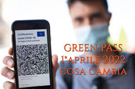 Novità COVID19 GREEN PASS cosa cambia dal 1° aprile 2022