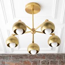 Round Shade Brass Ceiling Lights