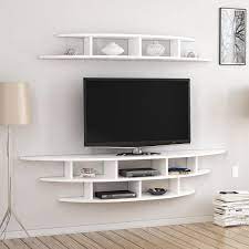 wall mounted tv unit freestanding white