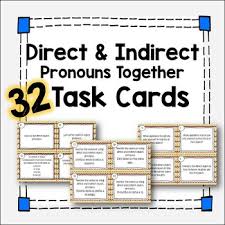 Spanish Direct Indirect Object Pronouns Together Task Cards Double Object