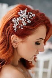 close up of wedding hair styling with