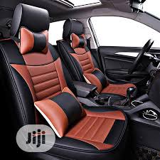 Brown And Black Leather Car Seat Covers