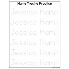 name tracing practice