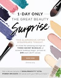 today only bareminerals is offering three secret bundles of mineral makeup 45