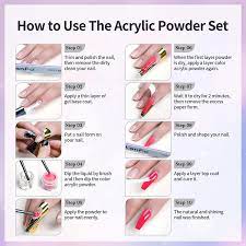 purple glitter acrylic nail powder kit