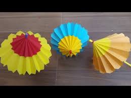 How To Make A Paper Umbrella That Open And Closes Step By