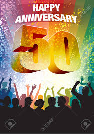 Happy 50th Anniversary Banner Royalty Free Cliparts Vectors And