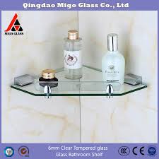 Glass Shelf With Towel Bar Glass Corner