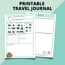 printable travel journal for kids