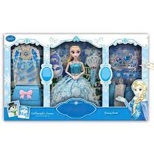 Bộ đồ chơi búp bê Elsa thay váy - Công chúa Frozen có khớp thay đổi tư thế  linh hoạt - Nữ hoàng băng giá có vương niệm và quyền trượng -