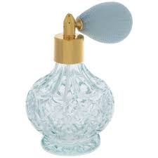 Blue Glass Perfume Bottle With Atomizer