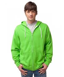 Global Slim Fit Lightweight Zip Up Hoodie For Men And Women Hooded Sweatshirt Bright Green Cj12odynj6o